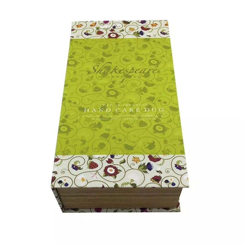 Custom Magnetic Closure Decorative Gold Hot Stamping Rigid Cardboard Fake Book Shaped Gift Box