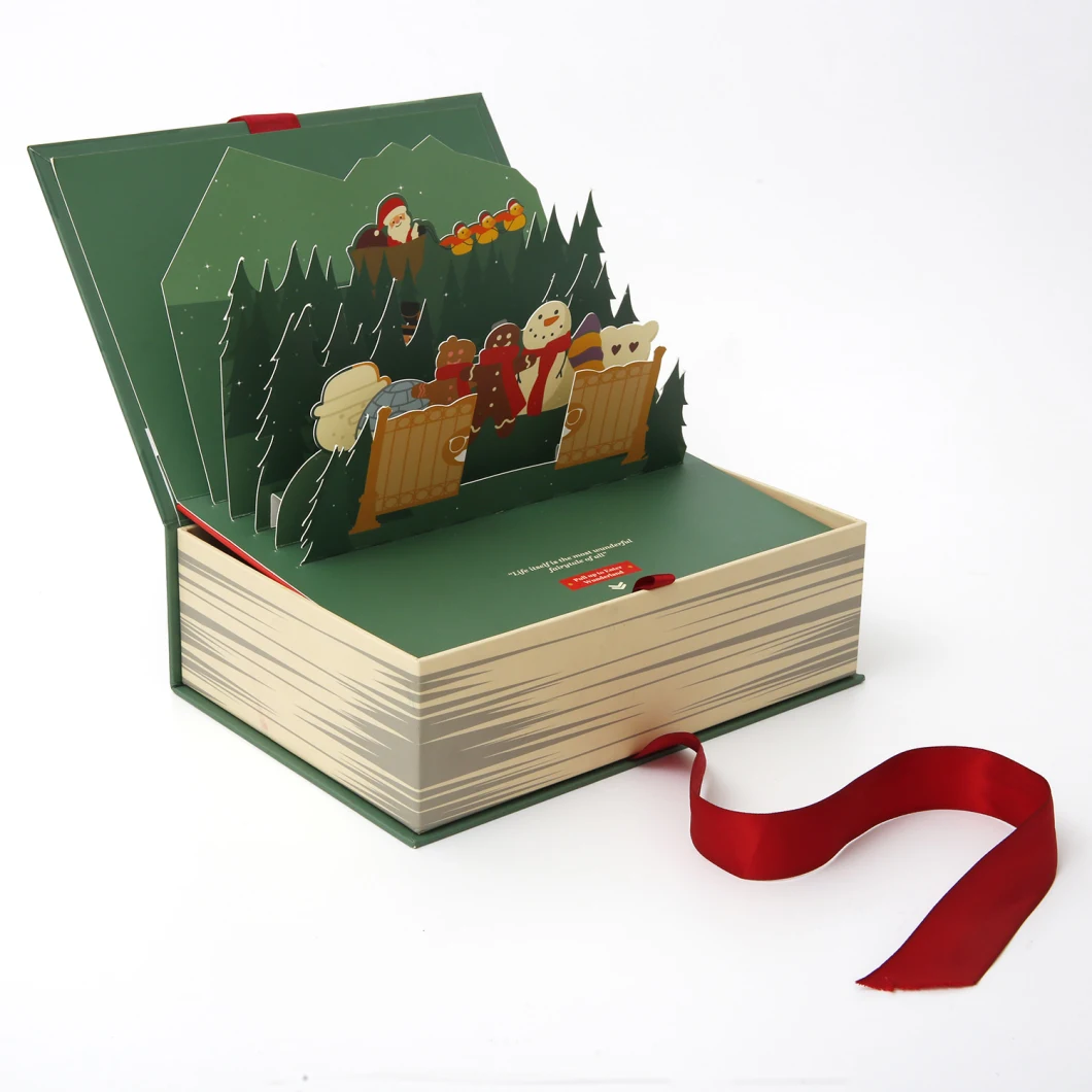 Book Shape 3D Pop up Christmas Premium Gift Box