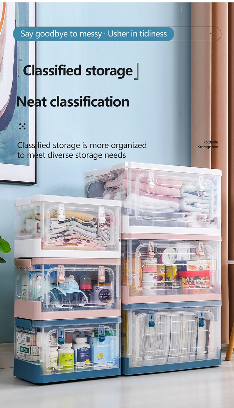 Book Storage Box Foldable Student Book Box for Dormitory Books Organizing Box Transparent Household Storage Book Box