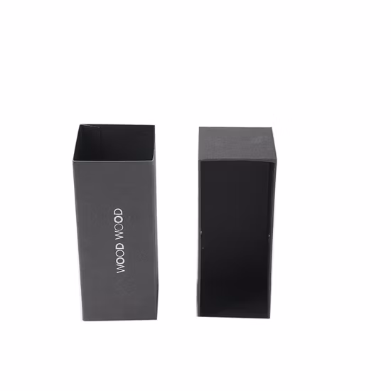Cajas de regalo de la caja del cajón de la caja de empaquetado del negro del estampado en caliente del logotipo de encargo de lujo